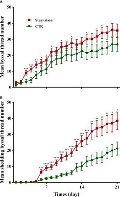 Starvation shrinks the mussel foot secretory glands and impairs the byssal attachment